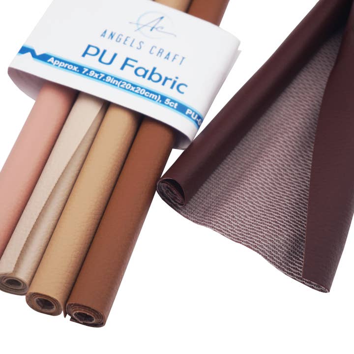 Angels Craft – wholesale Craft supplies – PU Fabric (Faux Leather) in Asstd. Colors, 5-ct1