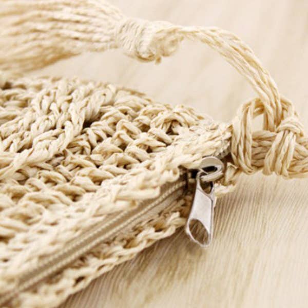 ShieldChic - Wholesale Beach Bag - Small Semicircle Knitting Beach Bag3