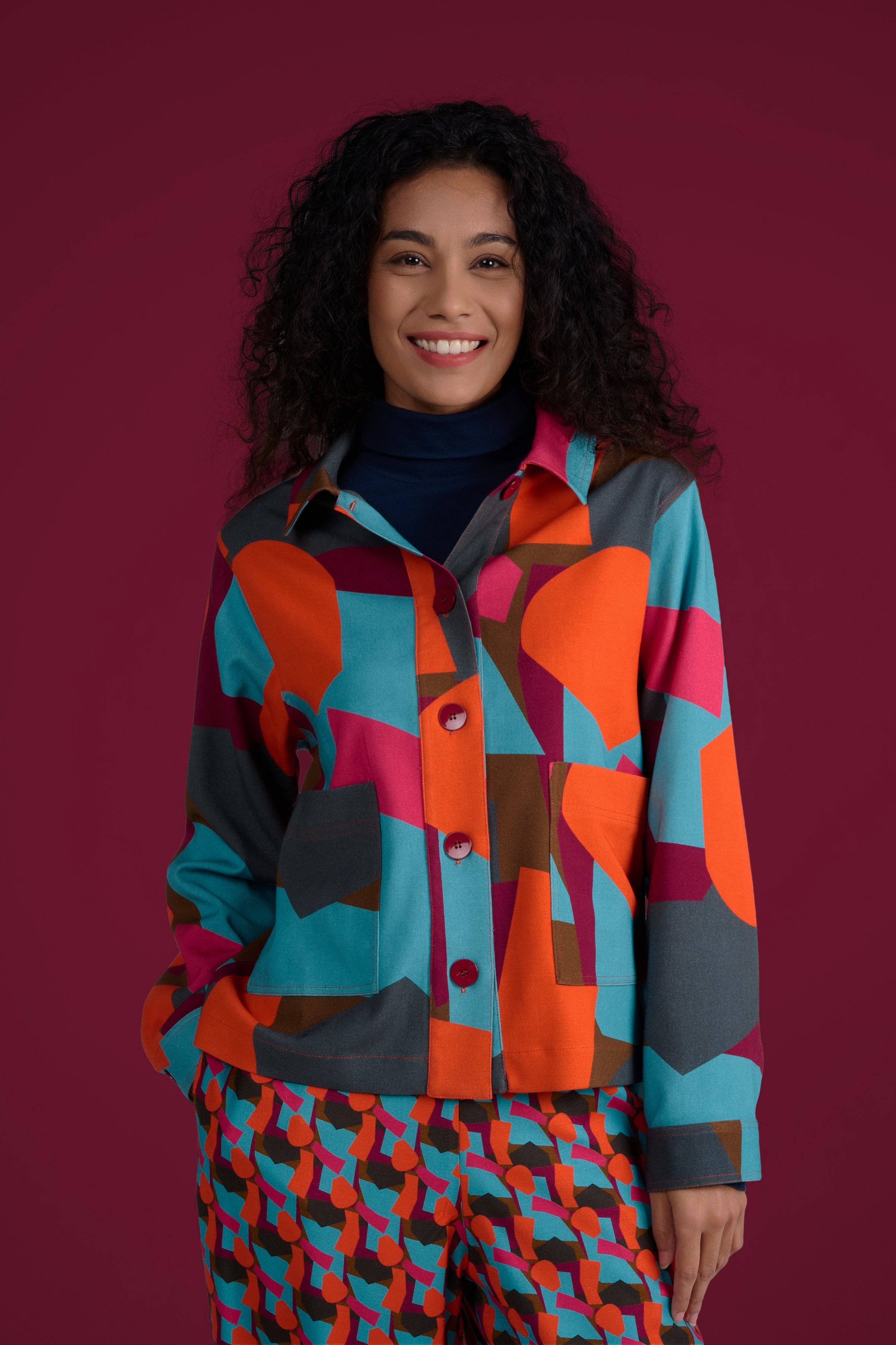 MADE IN SENS - Wholesale Jacket - Women's - ORANGE VINYL BATTLE JACKET0