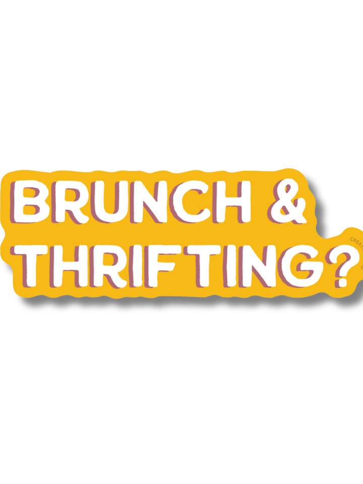 Brunch & Thrifting Vinyl Sticker for wholesale by Creative Kind