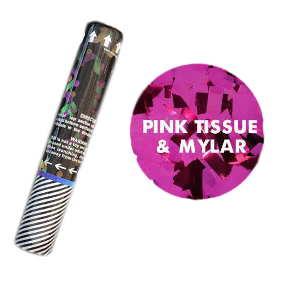 Blinkee.com, LLC - Wholesale Confetti - 12" Pink Gender Reveal Confetti Cannon0