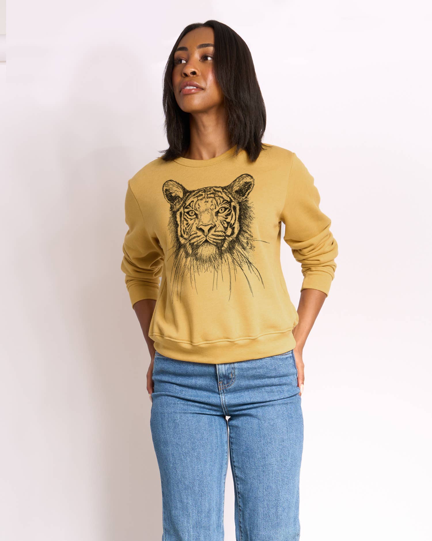 Supermaggie @ Faire - Vendita all'ingrosso Felpa stampata - Donna - Felpa Tiger Sabrina2