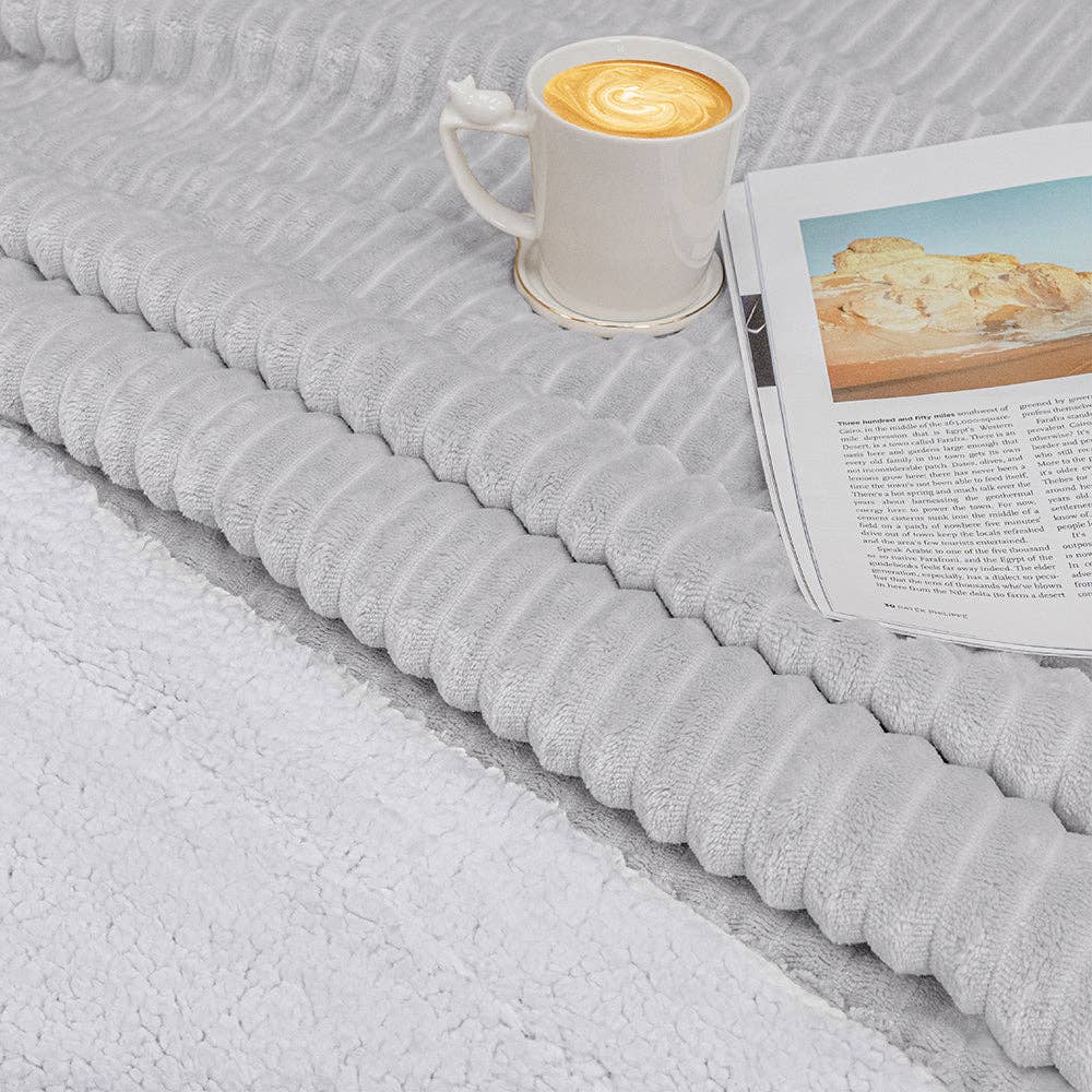 Pavilia - Vente Plaids - Plaid Sherpa côtelé33