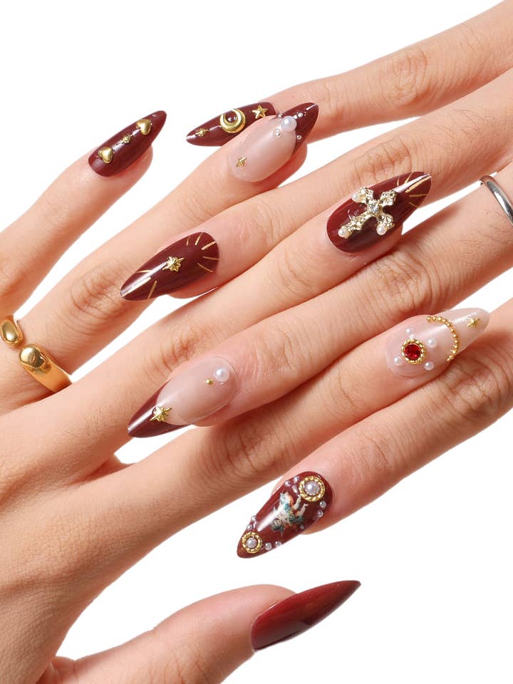 BURGUNDER CHERUB - KLEBENÄGEL für den Großhandel von Never Have I Ever