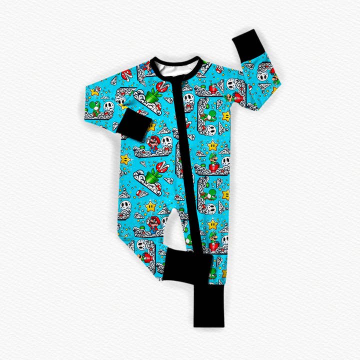 It's-A-Me! Bamboo Zippy Pajamas for wholesale by Secret Stock Reserve