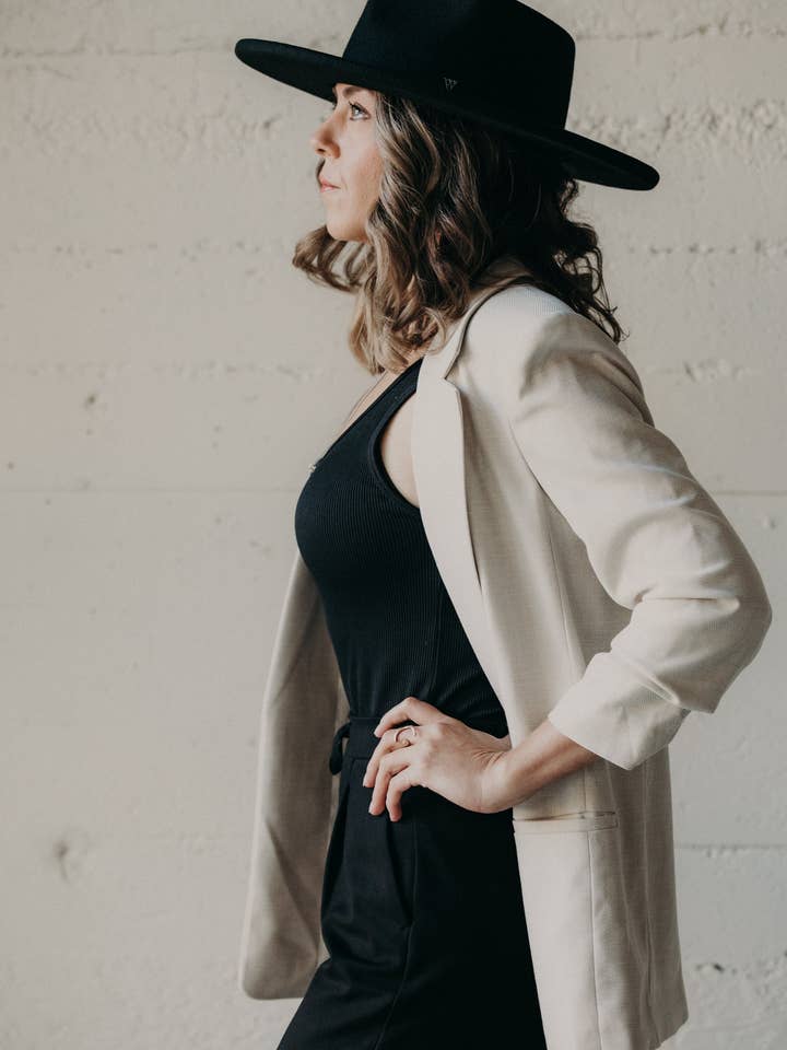 Stella | Pencil Brim Rancher | Noir for wholesale by WEST VON