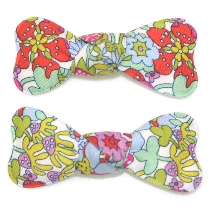 Liberty Flower Toppar Rosett Snaps - GGHS341 GRÖN/BLÅ för wholesale av Goody Gumdrops