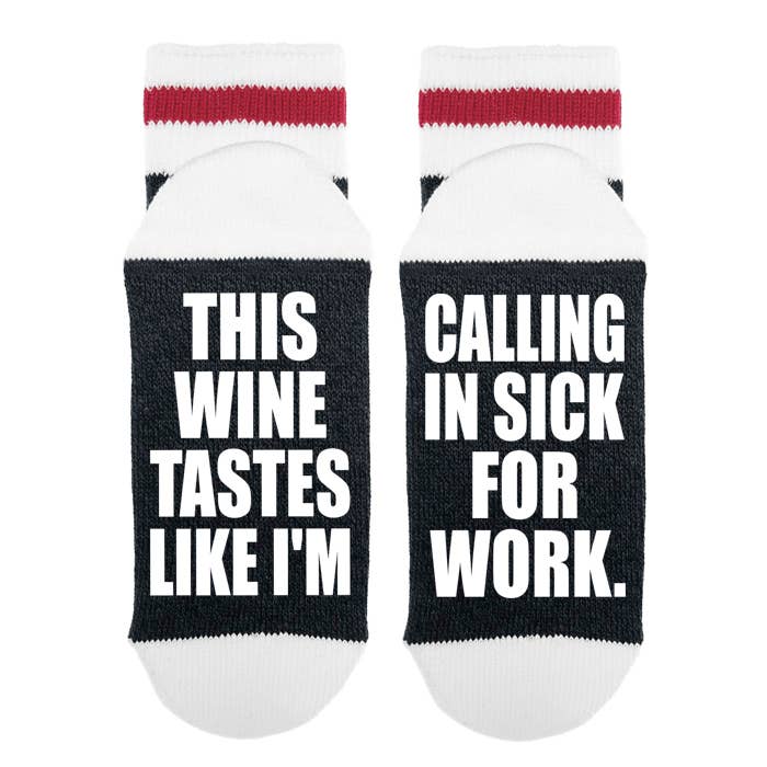 Sock Dirty to Me - Wholesale Socks - Women's - This Wine Tastes Like I'm Calling In Sick To Work - Socks3