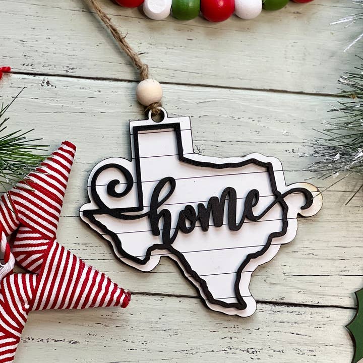 Geaux Magnolia - Wholesale Ornament - State Home Shiplap Ornament5