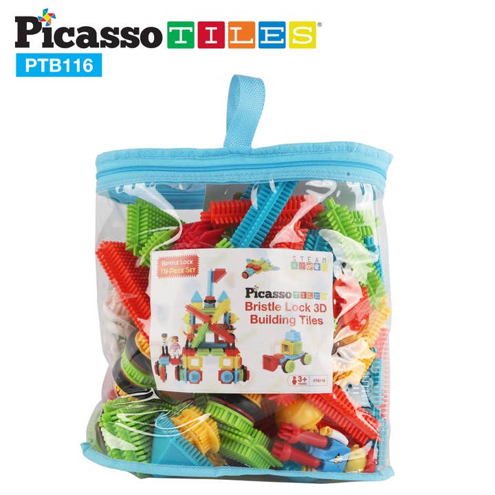 PicassoTiles - Wholesale Building Set - Kids - PicassoTiles PTB116 Hedgehog Building Blocks 116-Piece Set