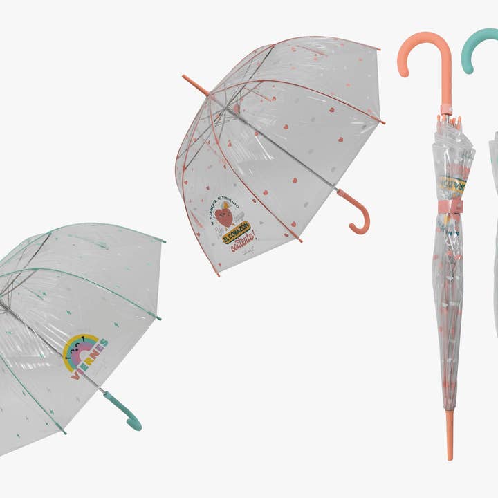 Mkr International - Wholesale Umbrella - Women's - Automatic Transparent Umbrella with Phrases. Mr.Wonderful0