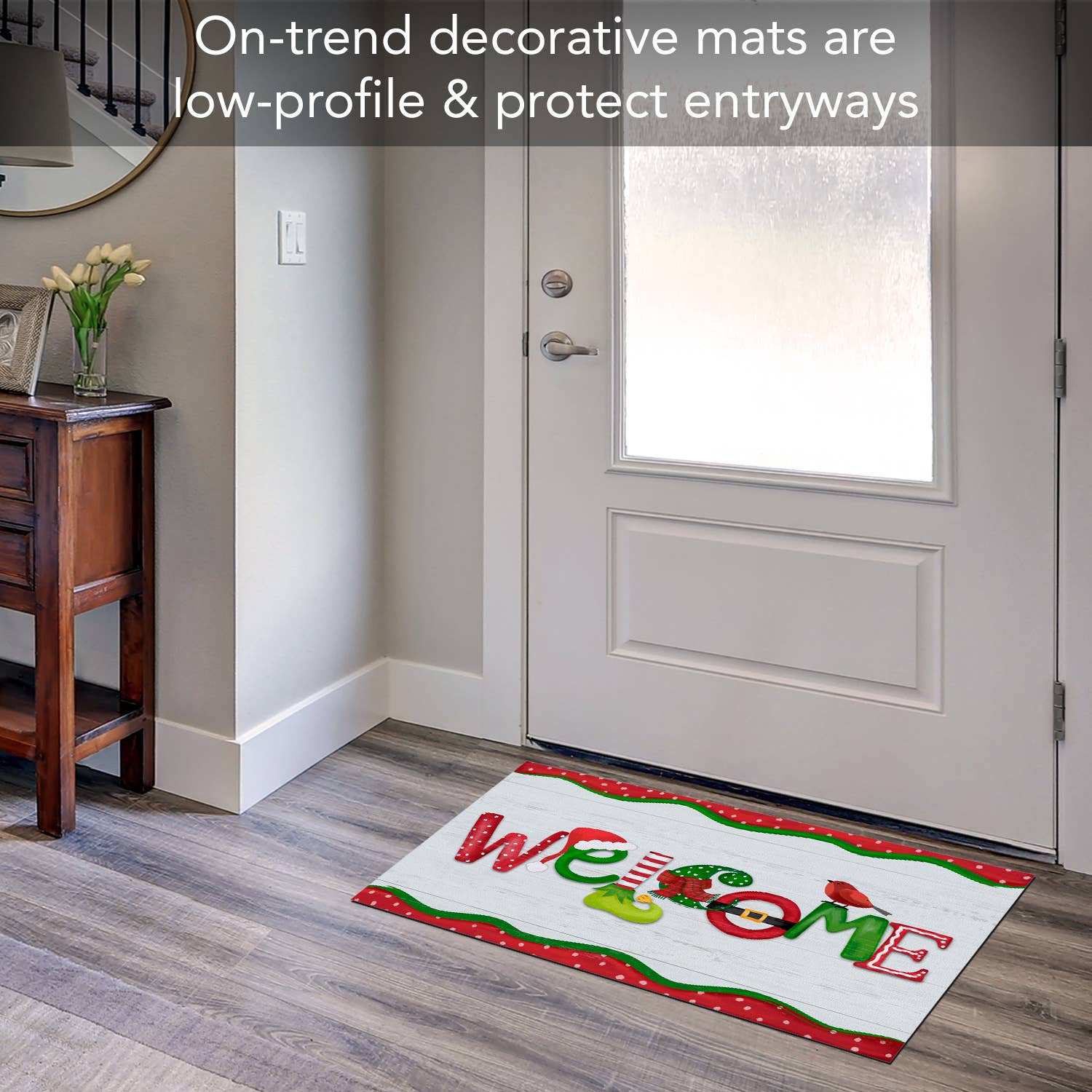 CounterArt/Highland Home/Thirstystone – Engroshandel Dørmåtte – Julen Velkommen Indendørs/Udendørs Entryway Mat4