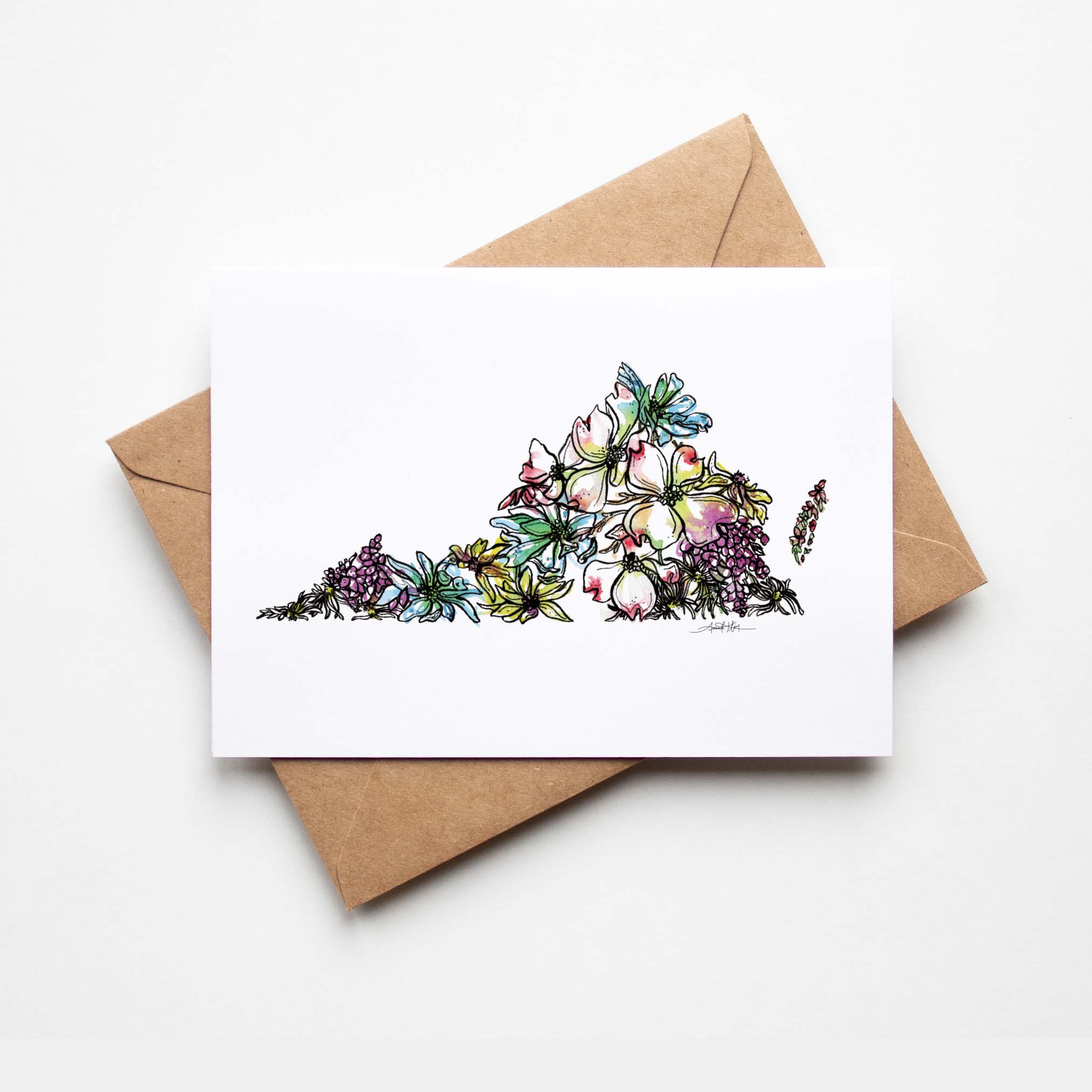 Amanda Klein Co. – wholesale Vardagliga hälsningskort – Virginia enda anteckningskort0