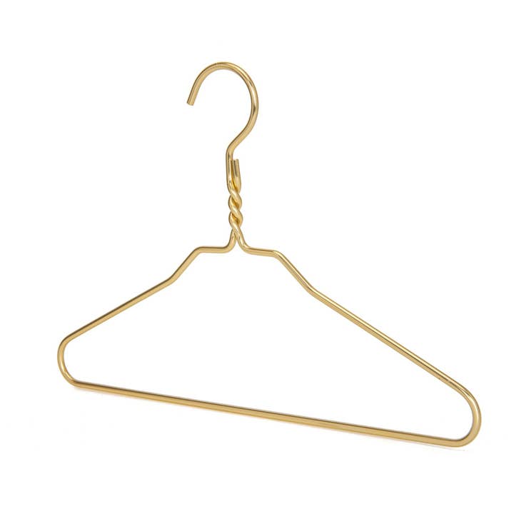 Quality Hangers - Wholesale Clothes Hangers - AL21 - 14" Junior size Gold Aluminum Hangers - 100 Hangers4