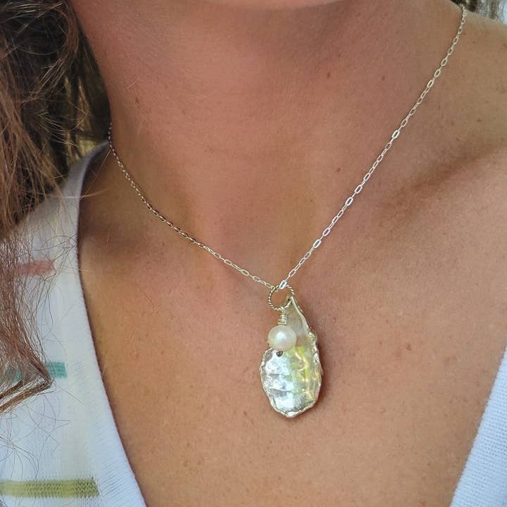 Silver Garden Designs - Wholesale Pendant/Charm Necklace - Sterling Silver Oyster Pendant with 8mm Cultured Pearl3