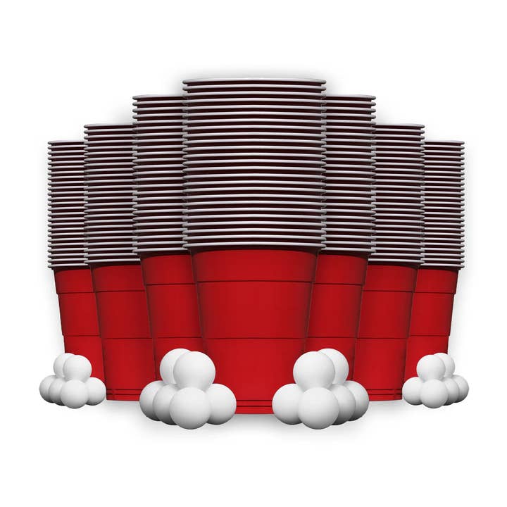 Bicchieri da Beer Pong Rossi (800x + 64 Palline) per la vendita all'ingrosso da parte di RedCupShop