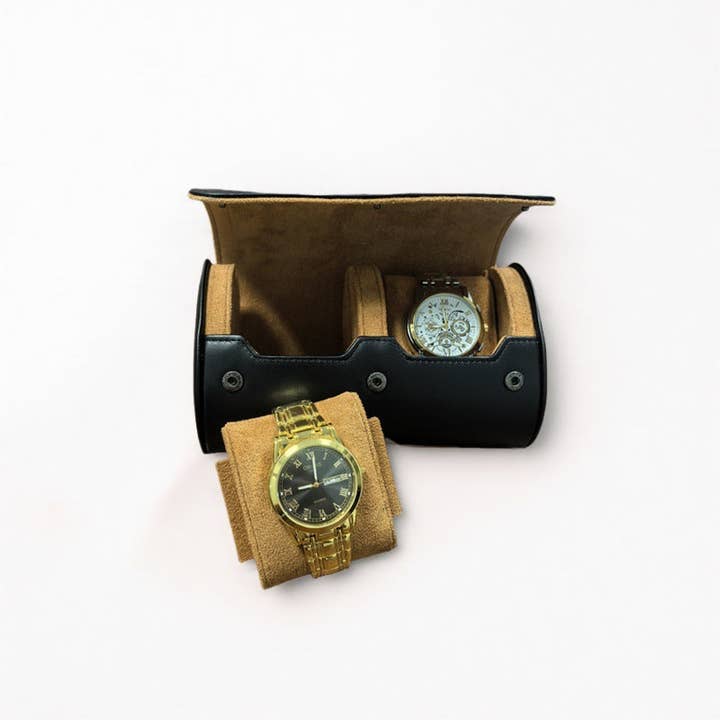 Dipped Shop - Wholesale Jewelry Box/Organizer - Solid Color PU Leather Watch Roll Case DP25F75816