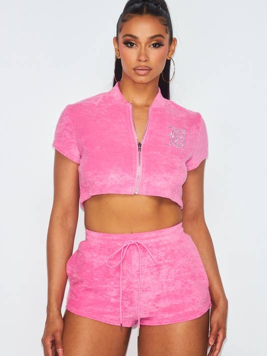 Shortsets mit Strasssteinen HOEA778 für den Großhandel von House of E ATL LLC