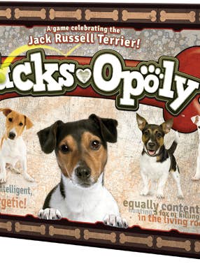 Jacks Opoly - A game celebrating the Jack Russell Terrier! for wholesale by Cheatwell Games