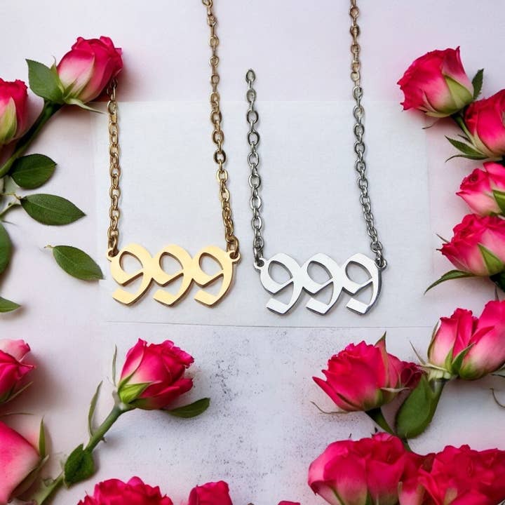 999 Angel Number Necklace- For Forward Movement & Life Lessons for wholesale by Mindful Intentions®