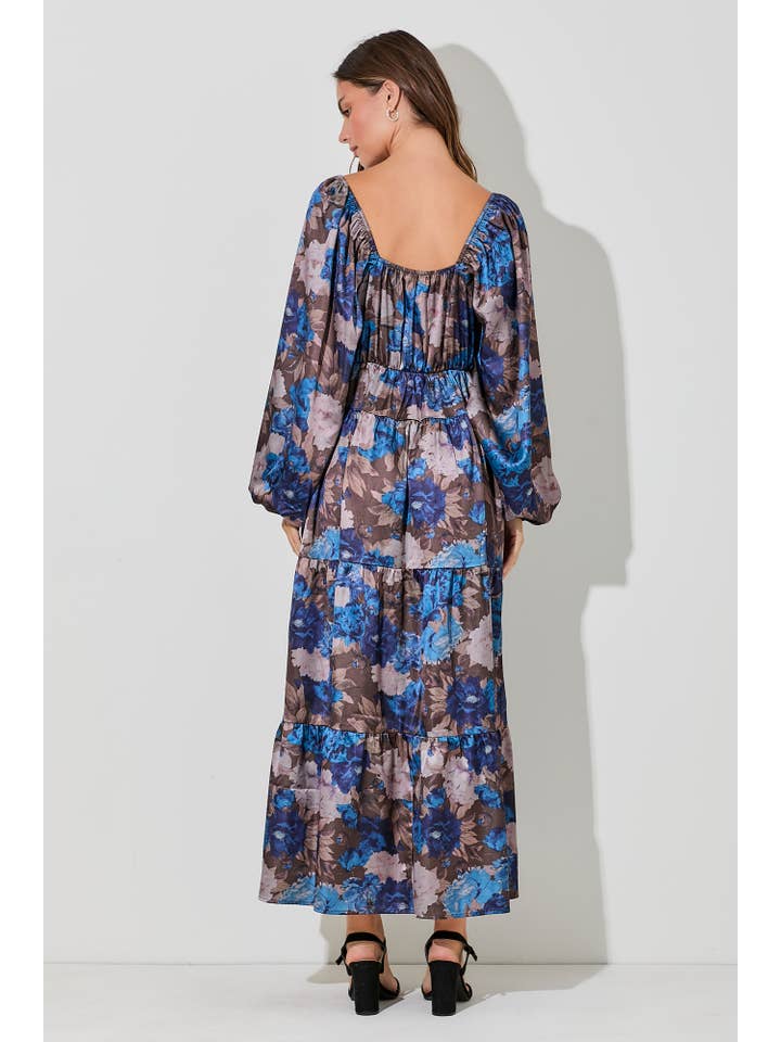 Baevely by Wellmade USA - Wholesale Dress - Women's - PRINTED FLORAL TIERED MAXI DRESS