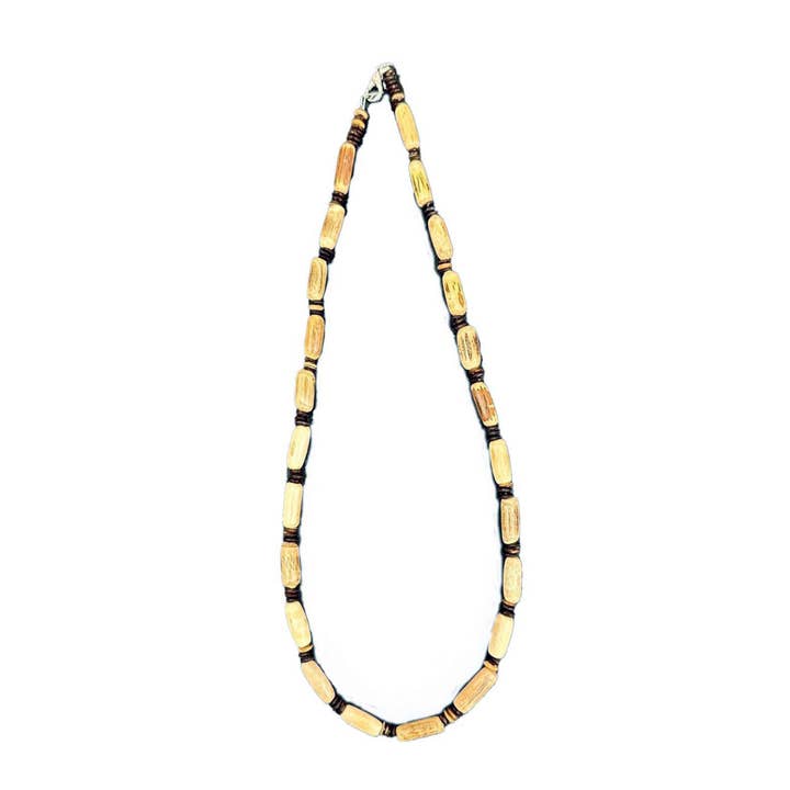 Natalia - Wholesale Beaded/Pearl Necklace - Coco Wood Long Beads Necklace - PC