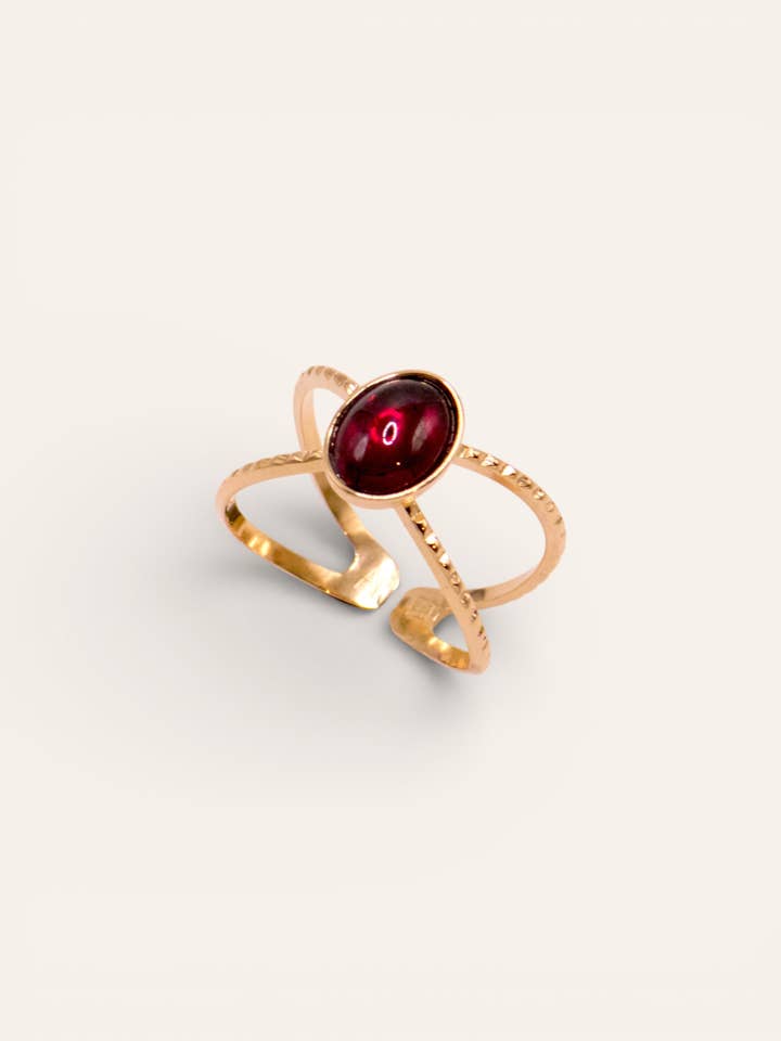 Cassendra Garnet Ring for wholesale by Aglaia