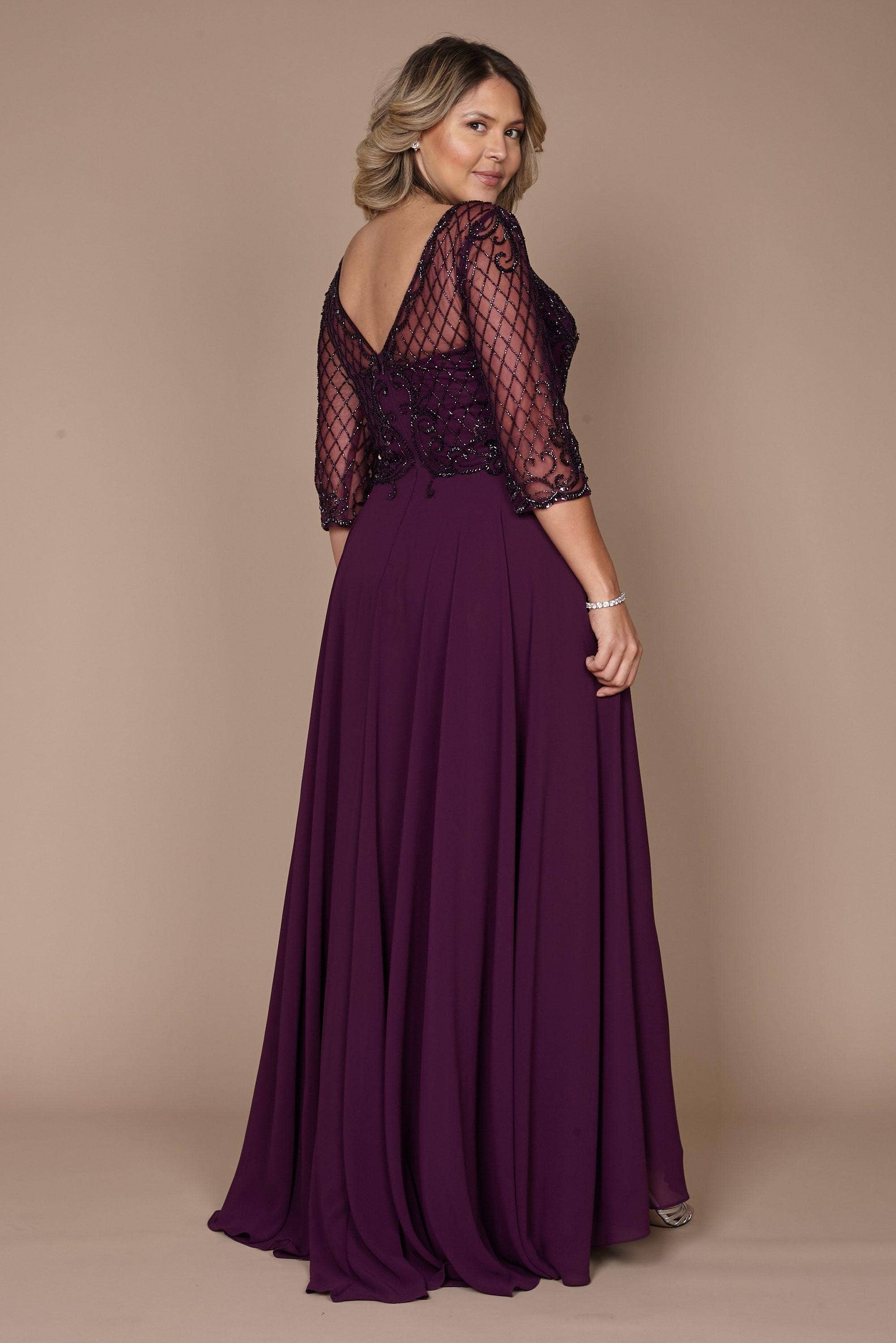 Kos Couture – wholesale Klänning - Dam – Långärmad formell klänning för brudens mor11