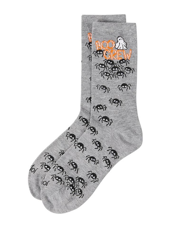 Med Gray Heather Boo Crew Holiday Crew for wholesale on Faire2