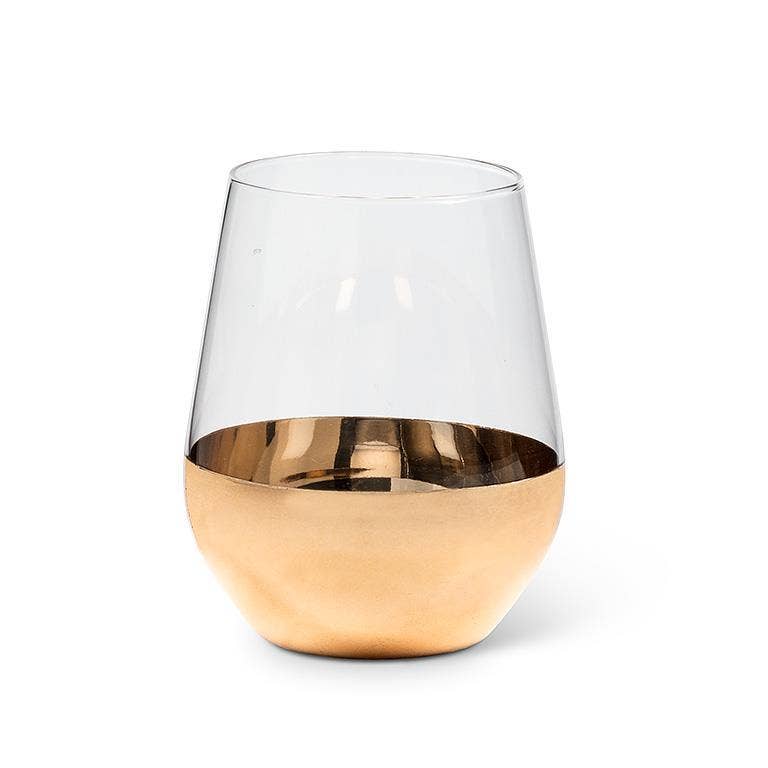 Abbott - Wholesale Wine Glass - Wide Band Stemless Wine Glass-4"H(16oz)