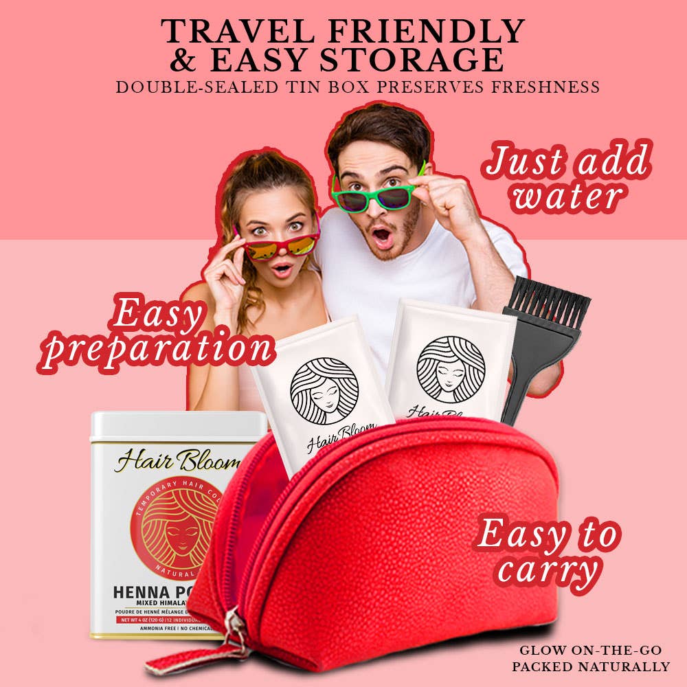 PRIDE INDIA BRANDS - Wholesale Hair Dye - Hair Bloom Natural Red Hair Color 12 sachets (10gm)4