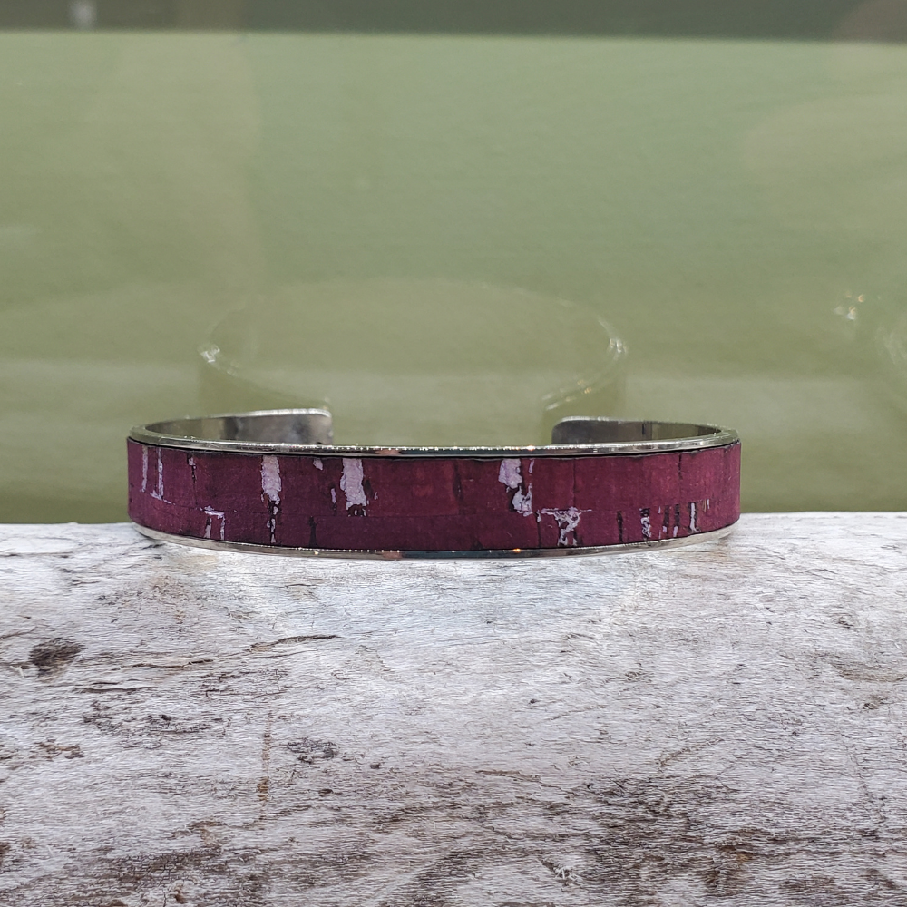 Gem Lounge Jewelry – Großhandel Manschettenarmband – Kork Silber Skinny Cuff Armband3