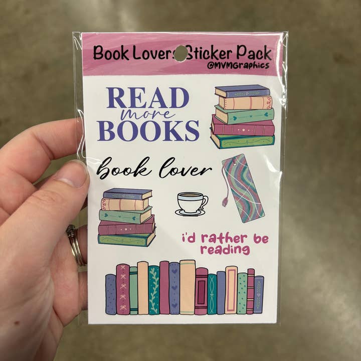 Sticker-Set für Buchliebhaber für den Großhandel von MVM Graphics