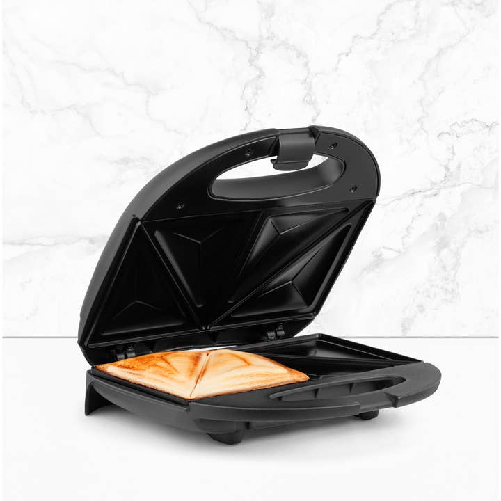 HOLSTEIN HOUSEWARES 2-SECTION SANDWICH MAKER GRILL - Black for wholesale on Faire