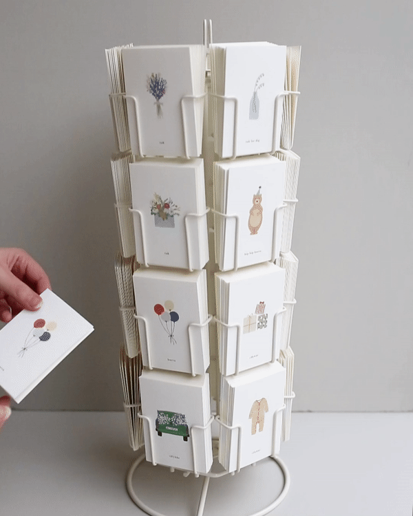 Kartotek Copenhagen - Wholesale Retailer Display - Paper & Novelty - A7 Card Desk Display // Room for 24 SMALL cards4