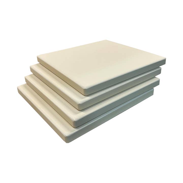 Old Stone Cordierite Square Pizza Stone 4 Piece Set for wholesale by Kitchen Supply