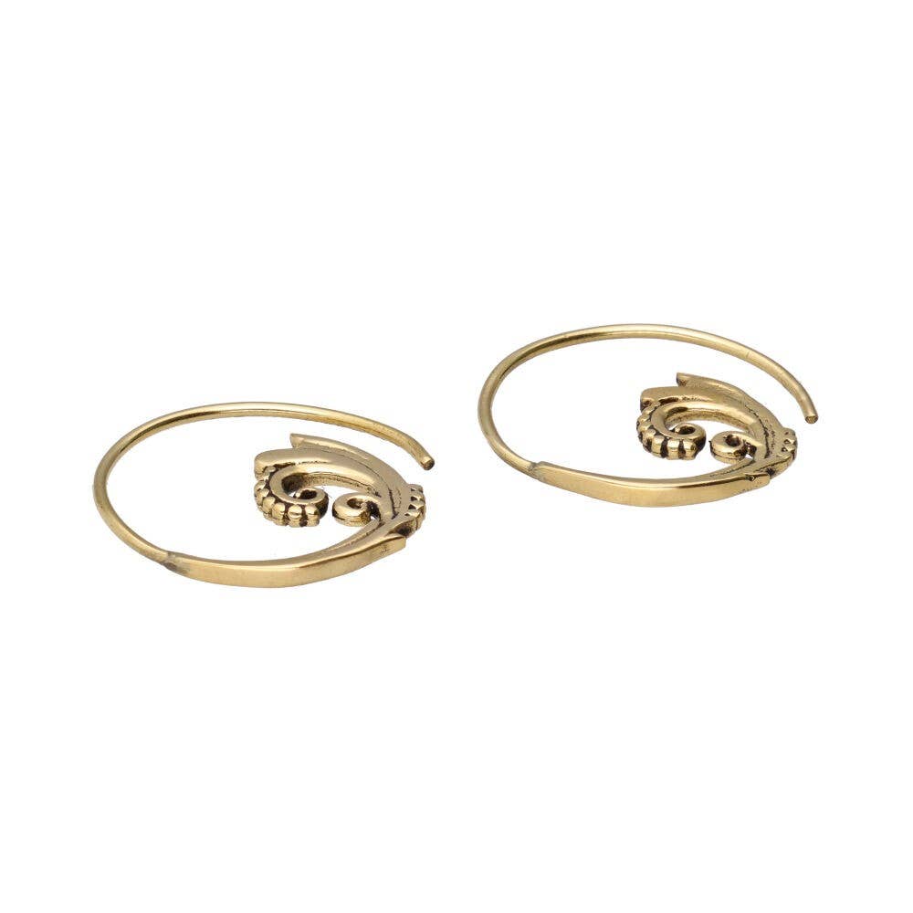 Vives de la Cortada S.L - Wholesale Hoop Earrings - Bronze earrings with spiral design1