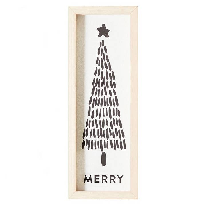 Wood Sign - Merry Tree for wholesale by Santa Barbara Design Studio by Creative Brands
