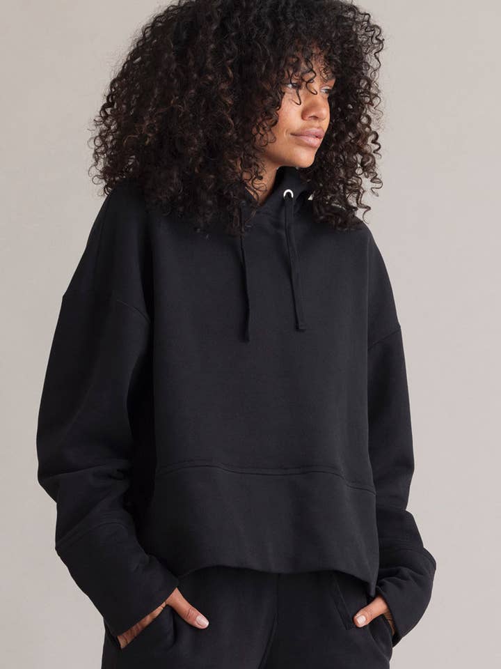 Moletom Aconchegante Punhos Longos Preto por atacado de Hey Honey