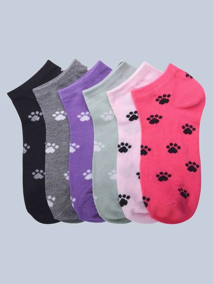 Puppy Paws Damen bedruckte Low-Cut-Socken, S803 für den Großhandel von Amerikan Basics