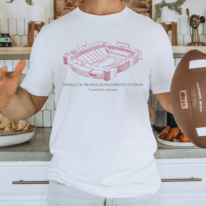 Men's Fayetteville College Football Stadium Tee for wholesale by The Birch Street