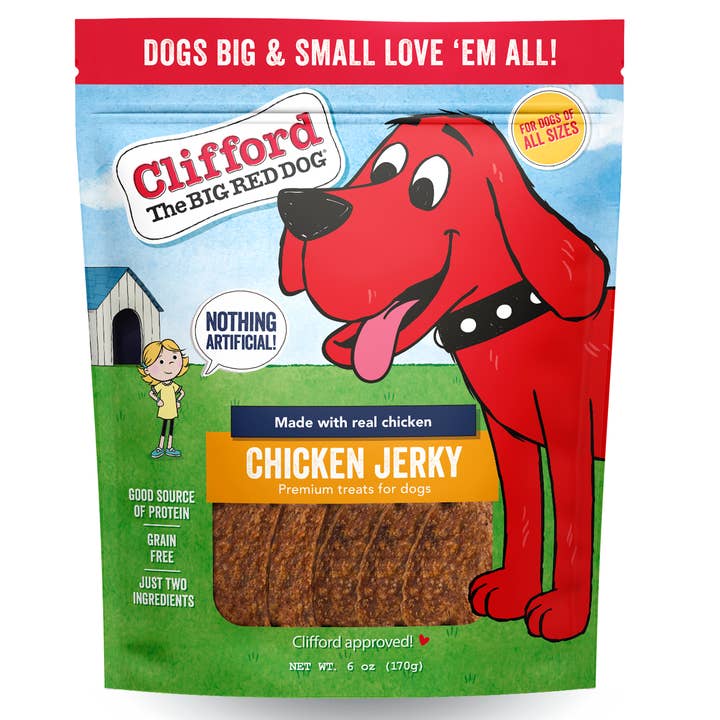 Clifford The Big Red Dog Chicken Jerky 6 oz Dog Treats Chews for wholesale by J&C PET SUPPLY LLC