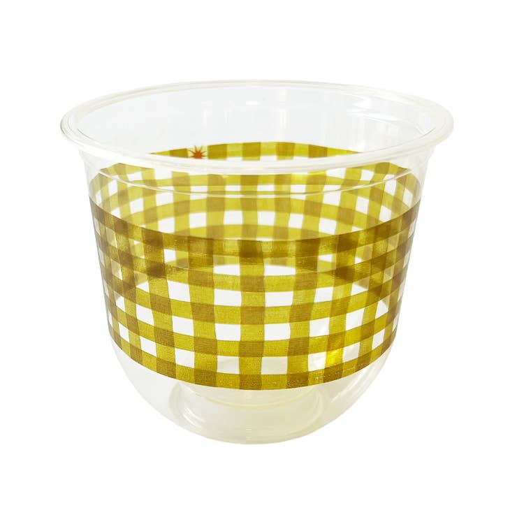 maaterra - Wholesale Disposable Cup - Beautifully Designed Compostable Cups | Moss Gingham0