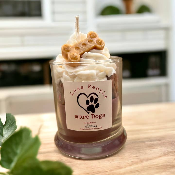 BeYOUtiful Bath* Body * Burn - Wholesale Jar/Filled Candle - Less People More Dogs Dessert Candle0