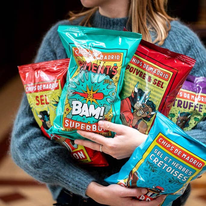 Superbon Chips de Madrid (US) - Wholesale Chips - Superbon Salt + Cretian Herbs Potato Chips 135g MP14