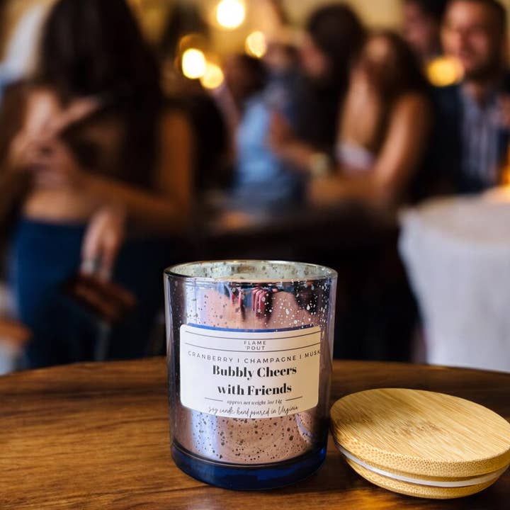 Brindes Efervescentes com amigos - Vela de Arando, Champanhe, Almíscar por atacado de Flame + Pout