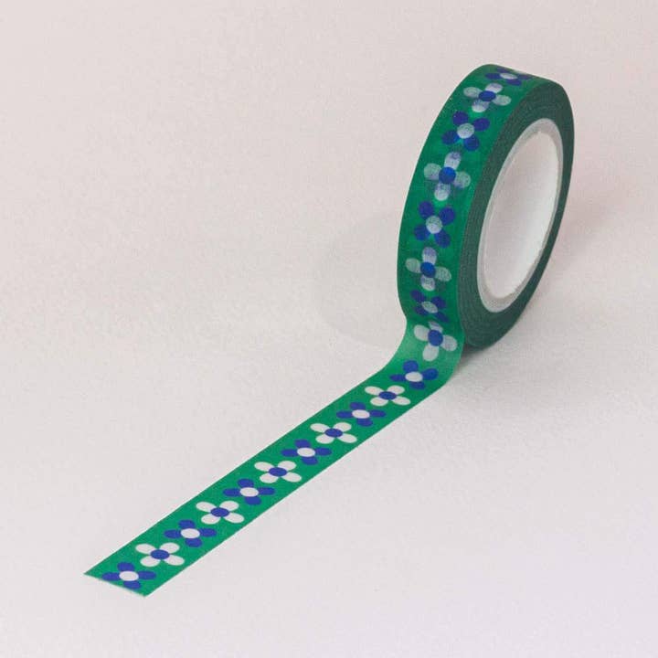 My Darlin' - Wholesale Washi Tape - Flowerchain 10mm • Dainty Retro Flowers Skinny Washi Tape0