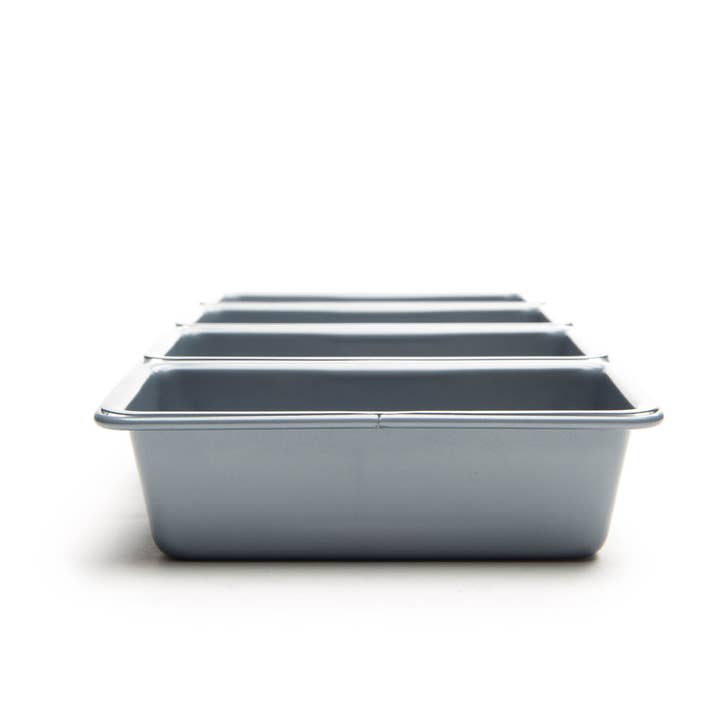 Fox Run Brands - Vente Moules à pain - Moule à pain Fox Run Linked, lot de 4, gris, 6,5 pouces x 14,5 pouces x 2 pouces5