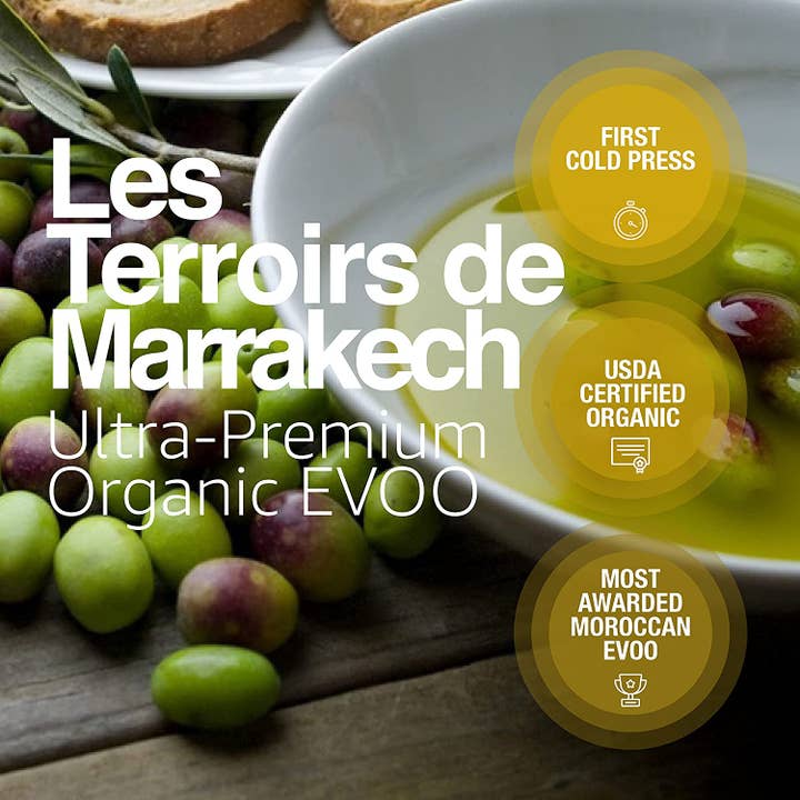 ATLAS OLIVE OILS - Wholesale Olive Oil - LES TERROIRS DE MARRAKECH Organic Extra Virgin Olive Oil