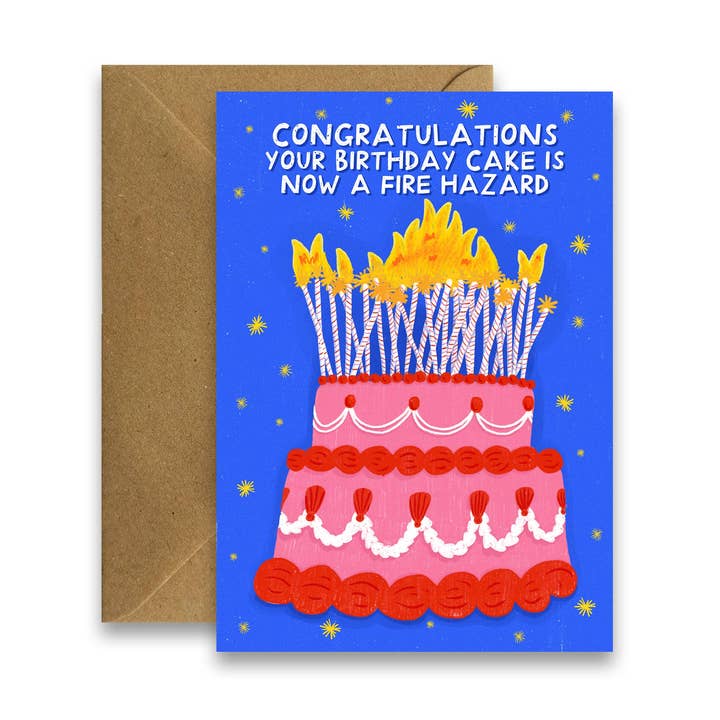 Brandgevaar - Stoute Verjaardagskaart voor wholesale door By Claire Schorman
